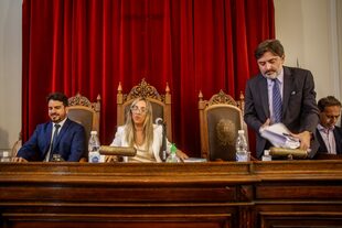 Los jueces María Claudia Castro, Christian Rabaia y Emiliano Lázzari del Tribunal Oral en lo Criminal 1 (TOC1) de Dolores

