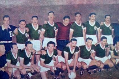 Los jugadores argentinos con la camiseta de Palmeiras.