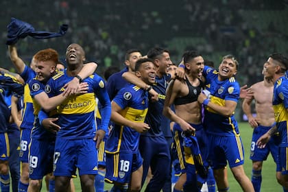 Los jugadores de Boca festejan la clasificación a la final de la Copa Libertadores