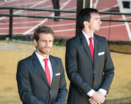 Los jugadores de River, elegantes