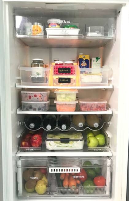 Los lácteos, arriba. Las verduras, abajo