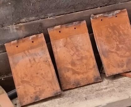 Los ladrillos marcados con huellas fueron varios