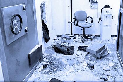 Los ladrones se escaparon por un boquete realizado en el sótano de la sucursal bancaria