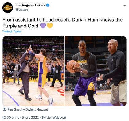 Los Lakers presentaron a Darvin Ham como nuevo entrenador en jefe, tras la salida de Frank Vogel