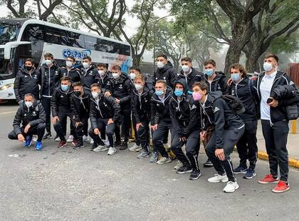 Los Leoncitos que se aprestaban a formar parte del torneo en Santiago de Chile