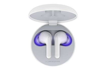 Los auriculares earbuds Tone Free cuentan con un estuche autolimpiante con luz UVC y están disponibles como una opción de accesorio sin cargo para el lanzamiento del LG Velvet
