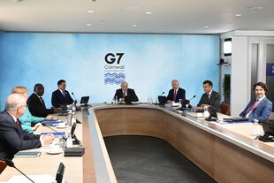 Los líderes del G7, reunidos en Carbis Bay