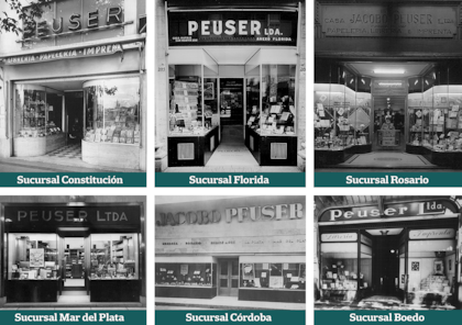 Los locales de Peuser, en distintos barrios y localidades del país.