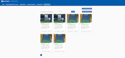 Los lotes de celulares de la subasta