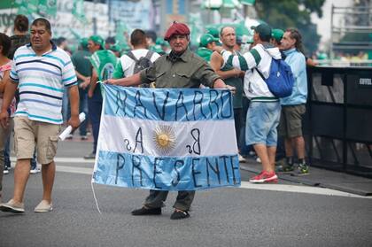 Los manifestantes llegaron desde diferentes puntos del interior