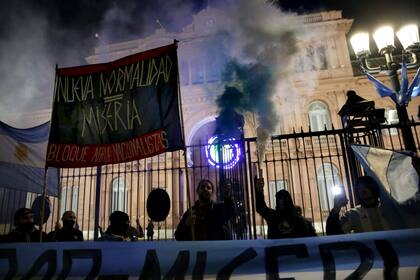 El banderazo se trasladó hacia la Casa Rosada