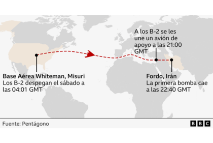 Los mapas y gráficos que muestran cómo fue "Martillo de Medianoche", la operación militar de EE.UU. contra Irán