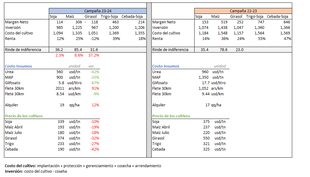 Los márgenes proyectados