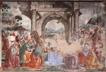 Los Médici mantenían una colección de animales abierta al público que incluía esa jirafa que se ve en este fresco de Giorgio Vasari "Lorenzo el Magnífico recibe el homenaje de los embajadores"