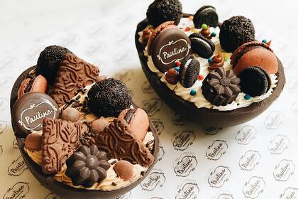 Los medio huevos rellenos de Pauline, disponibles vía delivery y take away, son una bomba de chocolate