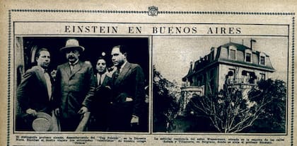 Los medios de Buenos Aires se hicieron eco de la noticia de su arribo. En Fray Mocho fue retratado al bajar del Cap Polonio, y la residencia de los Wasserman, en Belgrano, donde se alojó.
