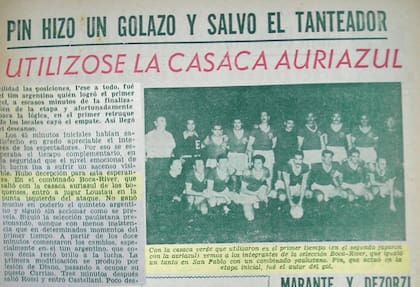 Los medios de la época destacaron el cambio de camiseta, como en este recorte que aporta La Passucci.