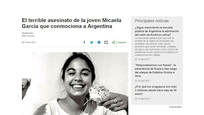 Los medios del mundo se hicieron eco del crimen de Micaela García