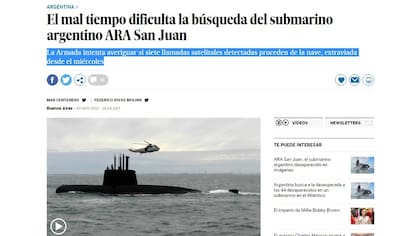 Los medios del mundo siguen de cerca las noticias sobre el ARA San Juan