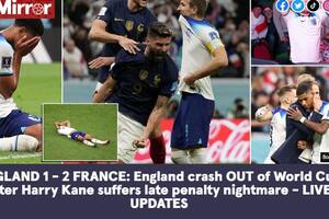 Los medios ingleses, con el “corazón roto” por la derrota contra Francia