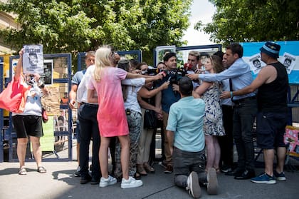 Los medios llegaron hace dos semanas a Dolores para transmitir todas las instancias de un juicio histórico