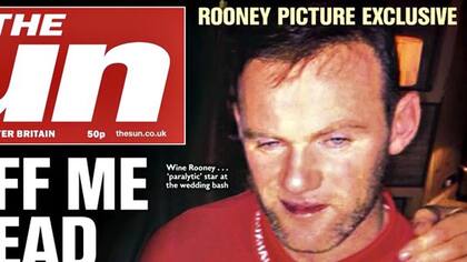 Los medios sensasionalistas ingleses publicaron esta foto de Rooney