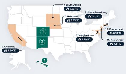 Los mejores estados de EE.UU. para la salud pulmonar