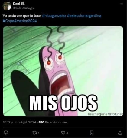 Los mejores memes de Argentina - Ecuador. Captura: X