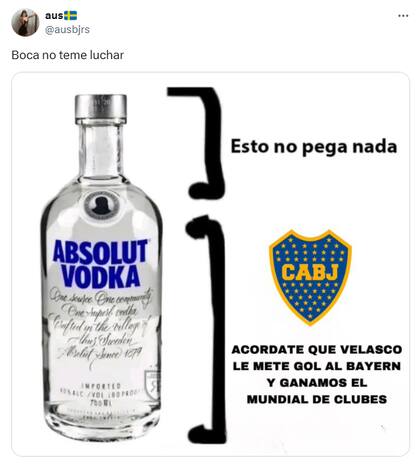 Los mejores memes de Boca-Bayern Múnich (Foto: Captura X @ausbjrs)