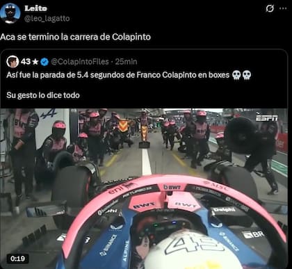 Los mejores memes de Colapinto en Brasil