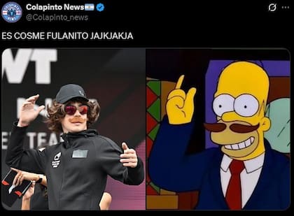 Los mejores memes de Franco Colapinto en Brasil