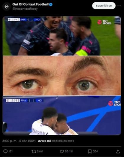 Los mejores memes del Real Madrid vs. Manchester City. Captura: X