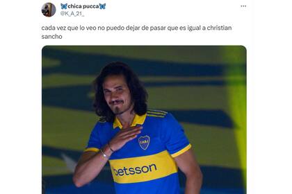 Los mejores memes por el parecido entre Cavani y Christian Sancho