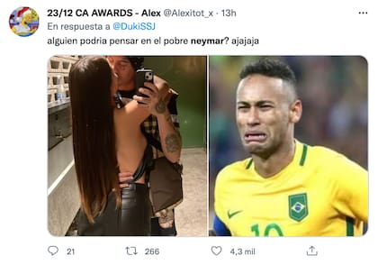 Los mejores memes por Neymar luego de la confirmación del romance entre Duki y Emilia Mernes