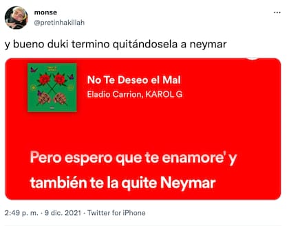 Los mejores memes por Neymar luego de la confirmación del romance entre Duki y Emilia Mernes