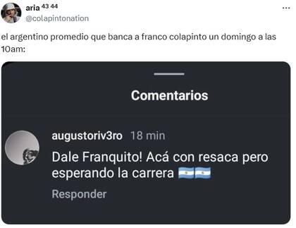 Los mejores memes sobre la carrera de Franco Colapinto
