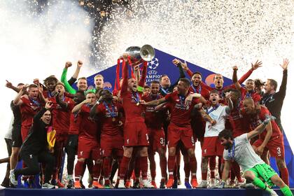 La alegría de los campeones del Liverpool