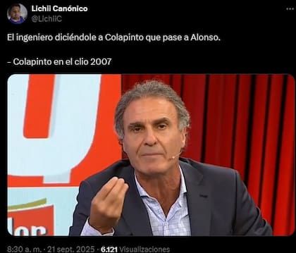 Los memes de la carrera de Franco Colapinto