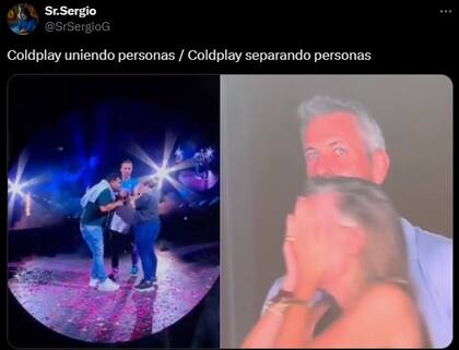 Los memes de la kiss cam en el recital de Coldplay