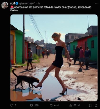 Los memes de la llegada de Taylor Swift a la Argentina (Foto: X )