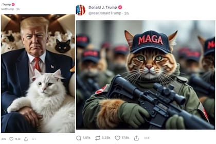 Los memes de Trump, publicados poco antes del debate con Kamala Harris