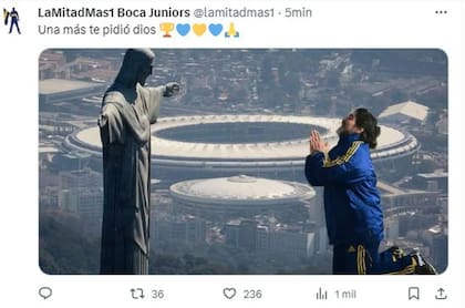 Los memes estallaron durante el partido de Boca Juniors y Fluminense (Foto: Captura X)