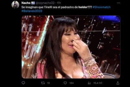 Los memes estallaron por la posible relación de Marcelo Tinelli y la madre de Holder (Captura Twitter)