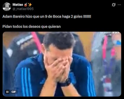 Los memes invadieron las redes sociales tras el triunfo de Boca ante Gimnasia de Chivilcoy, con doblete de Bareiro