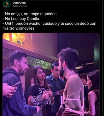 Los memes por el encuentro de Lionel Messi y Camilo