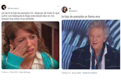 Los memes por el nacimiento de la hija de Pampita Ardohain
