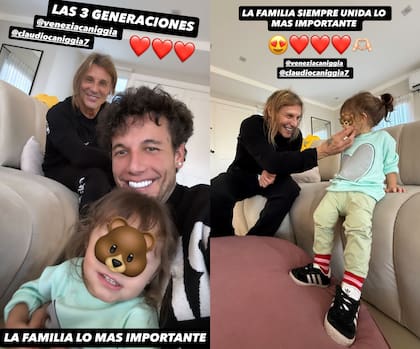 Los mensajes de Alex Caniggia sobre la familia