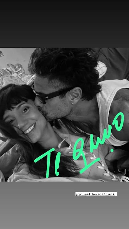 El tierno ida y vuelta de Griselda Siciliani y Luciano Castro en redes hace algunos meses