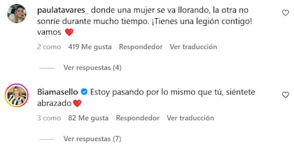 Los mensajes de apoyo que recibió la ex de Artur Jorge (Foto: Captura Instagram @maria3marques)