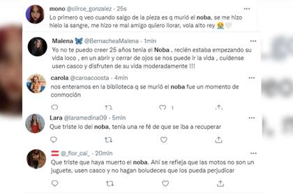 Los mensajes de despedida (Captura Twitter)